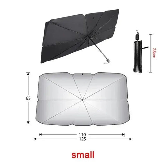 Stay Cool This Summer with Our Hilariously Effective Car Sunshade Umbrella - Your Windshield's Best Friend!