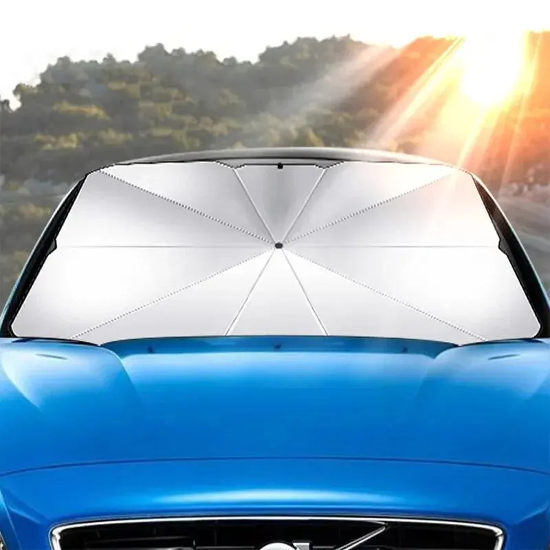 Stay Cool This Summer with Our Hilariously Effective Car Sunshade Umbrella - Your Windshield's Best Friend!