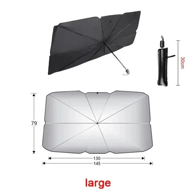 Stay Cool This Summer with Our Hilariously Effective Car Sunshade Umbrella - Your Windshield's Best Friend!