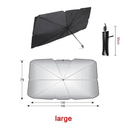 Stay Cool This Summer with Our Hilariously Effective Car Sunshade Umbrella - Your Windshield's Best Friend!